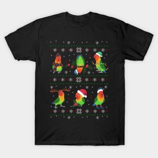 Ugly Christmas Pattern Fischer's Lovebird T-Shirt